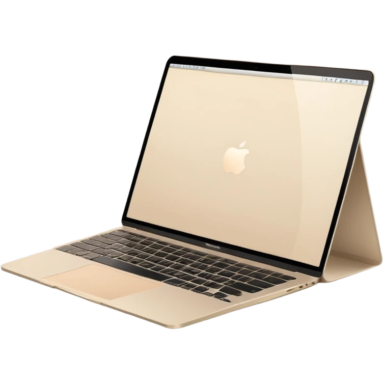 
light beige open macbook sideways emoji