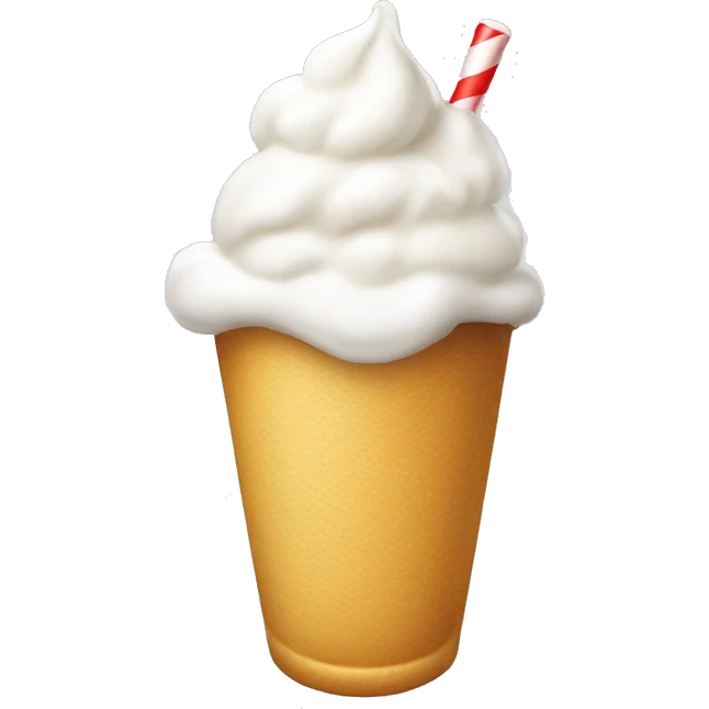 white soda with white ice cream float only emoji