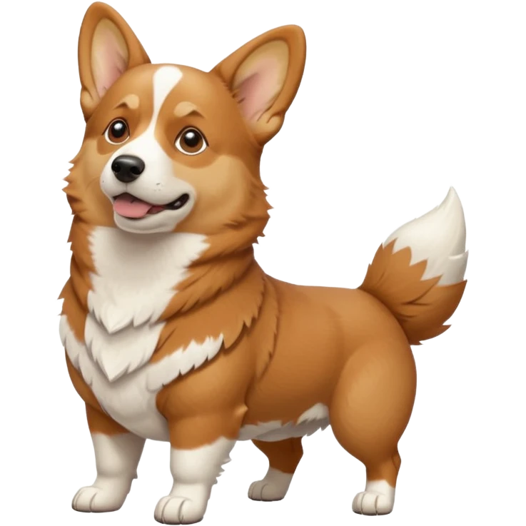 Fearsome corgi in battle emoji