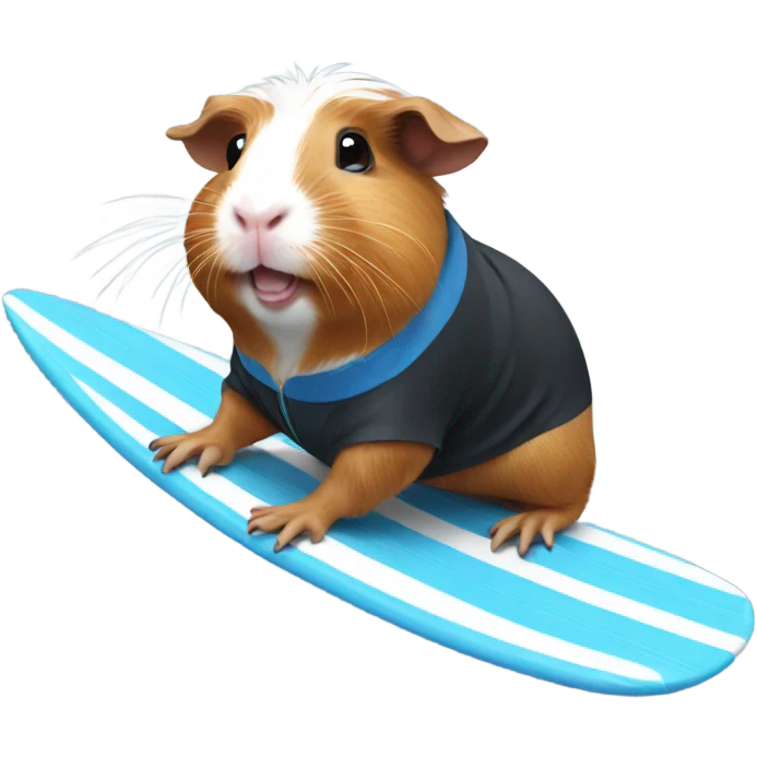 Guinea pig surfing emoji