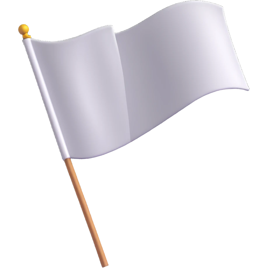 white flag waving emoji