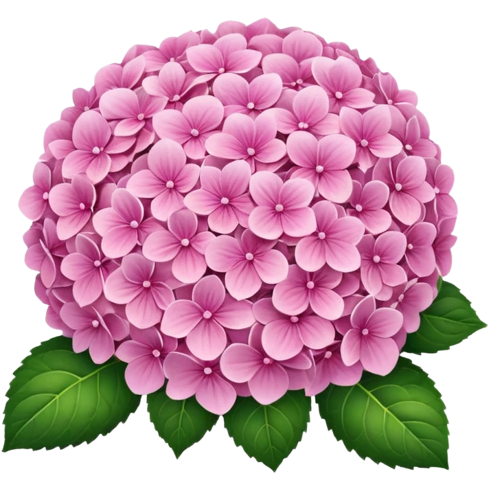 super realistic pink hydrangeas emoji