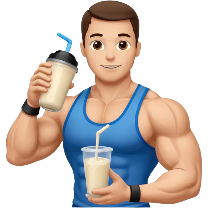 protein shake in shaker for bodybuilders emoji