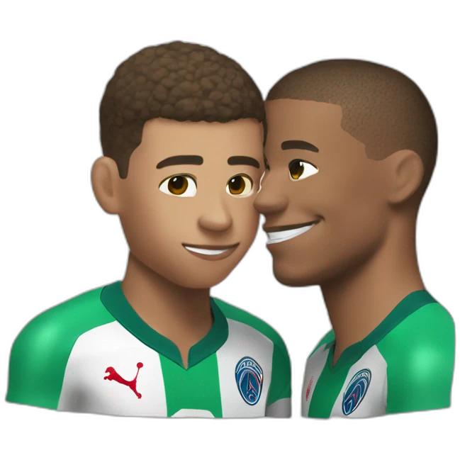 mbappe peleando con albert enstenin emoji