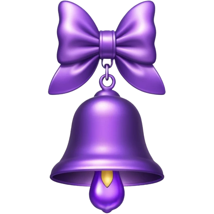 glitter purple bell emoji