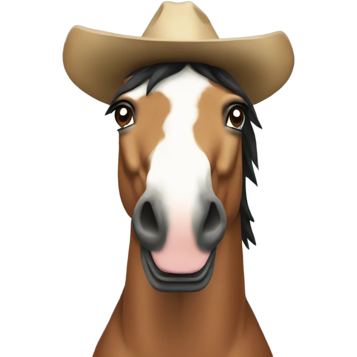 Horse with an LA hat emoji