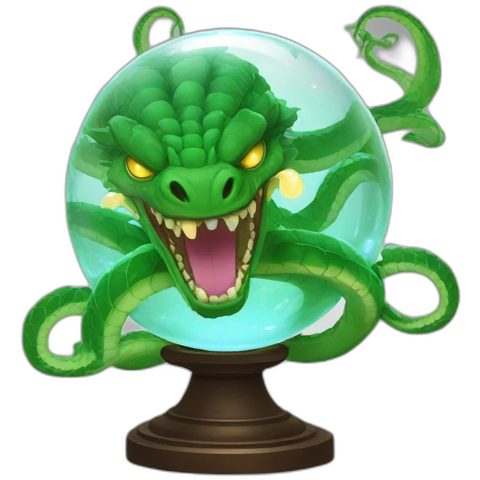 hydra in breacking crystal ball emoji