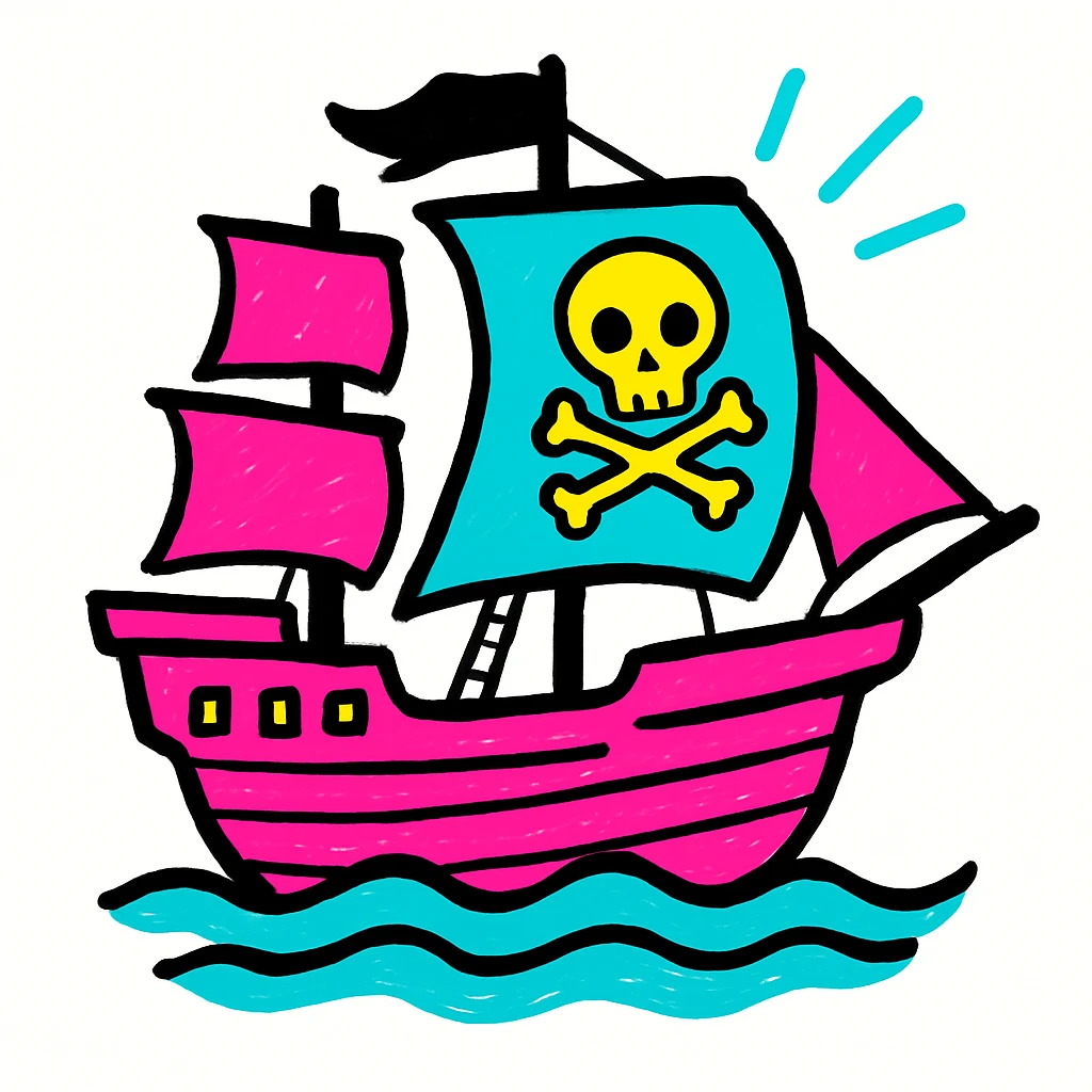 pirate ship emoji