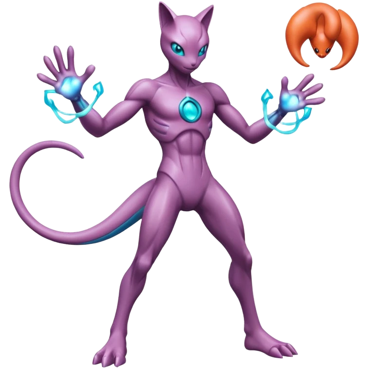 Mewtwo-Deoxys-Fakémon-hybrid-creature (full body)  emoji