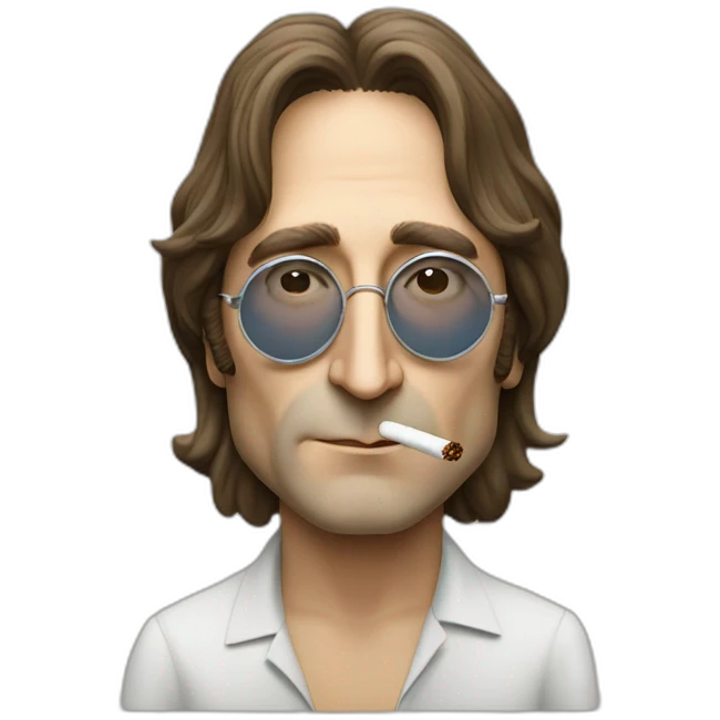 john lennon smoking emoji