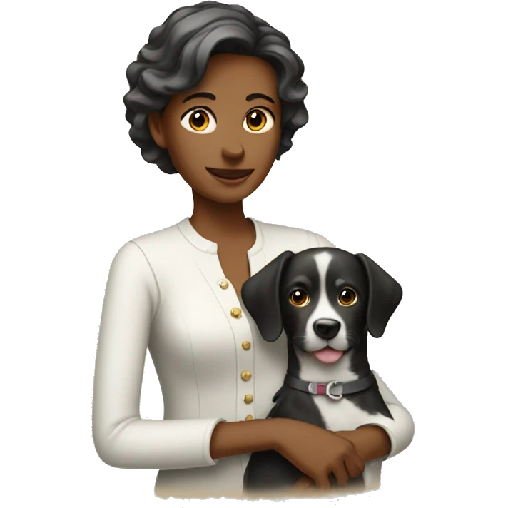 lady with a dog emoji