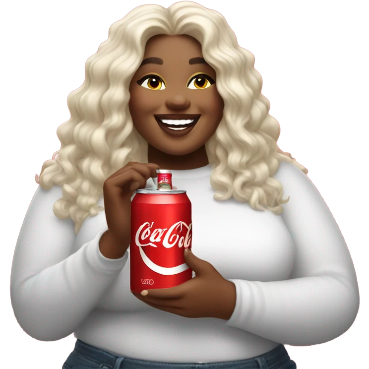 Lizzo drinking coke emoji