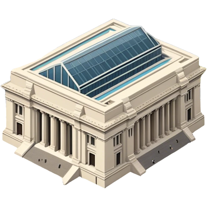 the met museum new york city, isometric exterior view emoji