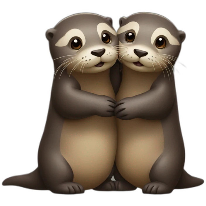 otters holding hands emoji