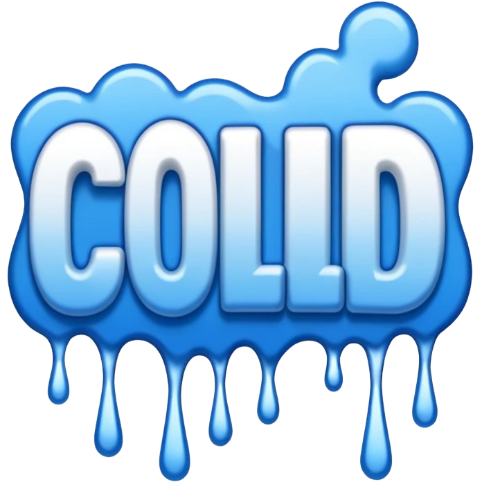 the word COLD in graffiti emoji