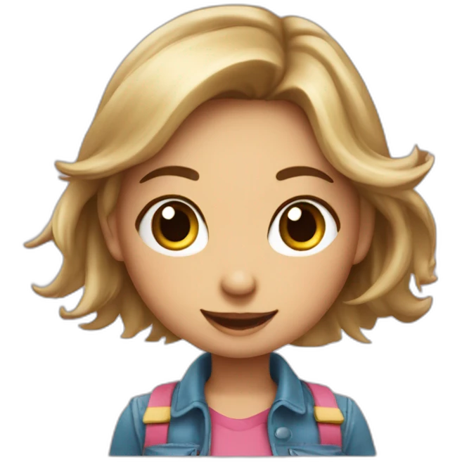 petite fille photographe kangourou emoji