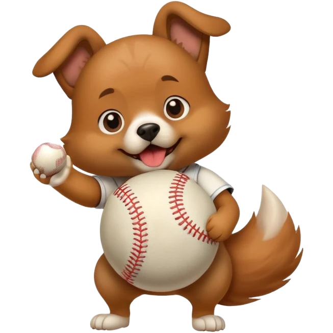 fart dog baseball emoji