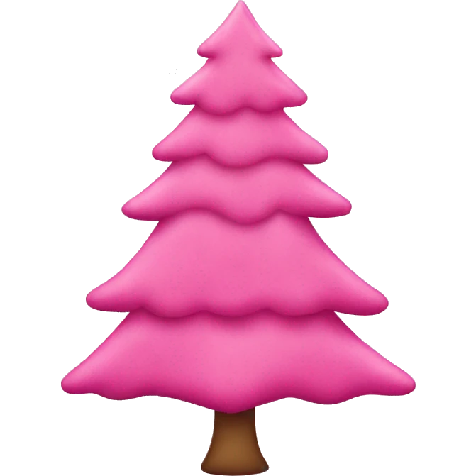 Pink Christmas tree emoji
