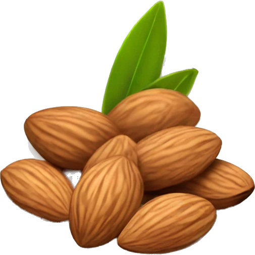 Almond in plate emoji