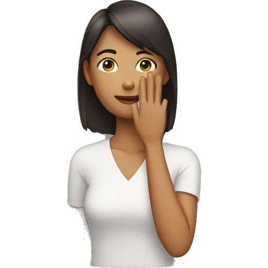 i woman holding her hand above her head emoji