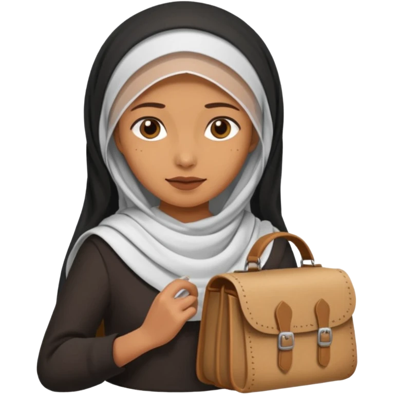 Woman + veil + satchel,Desert Nomads. emoji