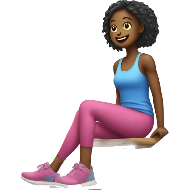 girl on the stair gym emoji