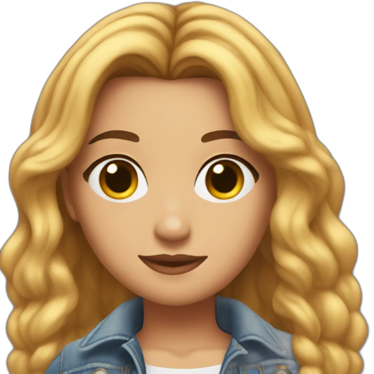 Addison Rae in jean emoji