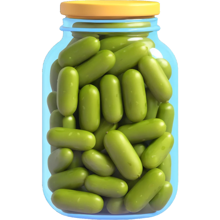 a jar of pickles emoji