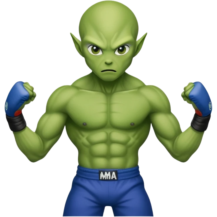 alien MMA fighter emoji