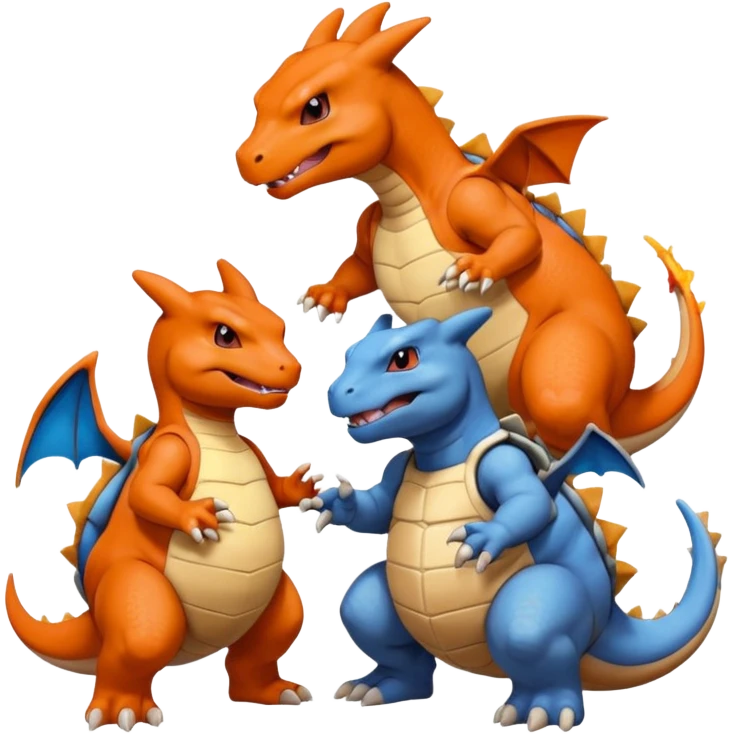 give me different pokeman helpging each other emoji