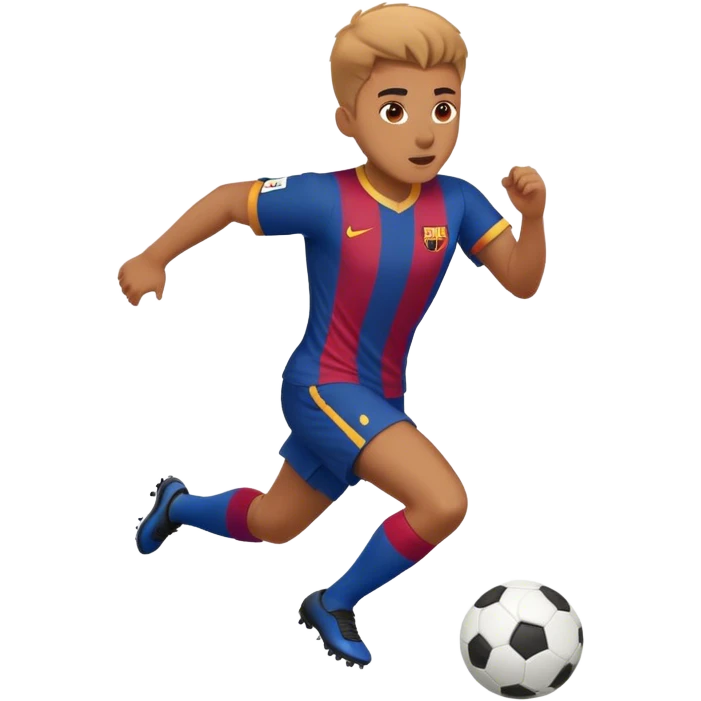 barca soccer player sprinting  emoji