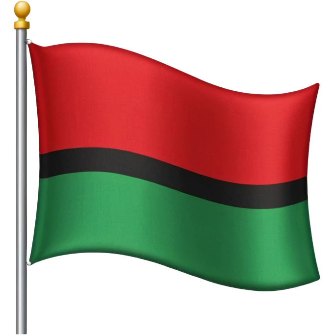 plain Flag with Red, Black and Green horizontal stripes flag   emoji