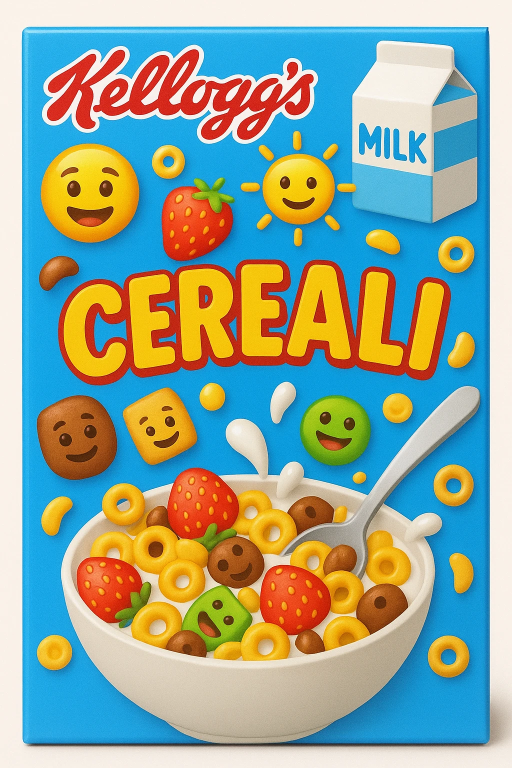 CEREALI PACCO STILE KELLOGS EMOJI STYLE IPHONE emoji