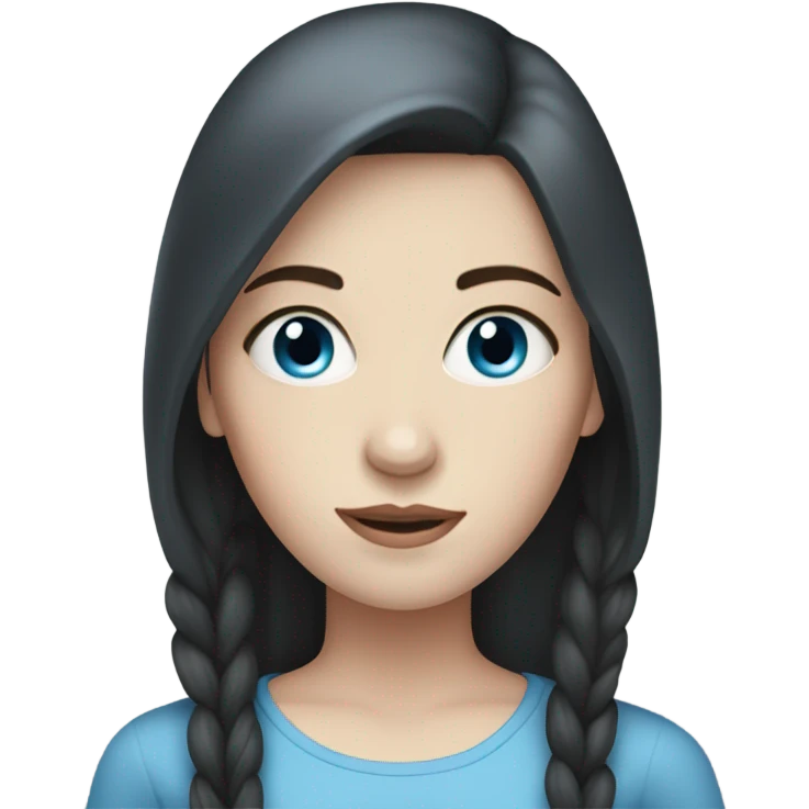 Dark haired blue eyed pale white women emoji