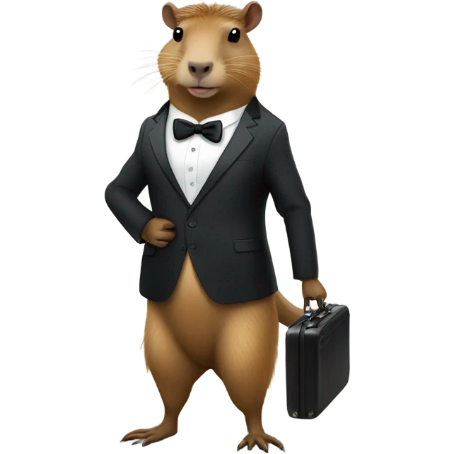 capybara secret agent james bond emoji