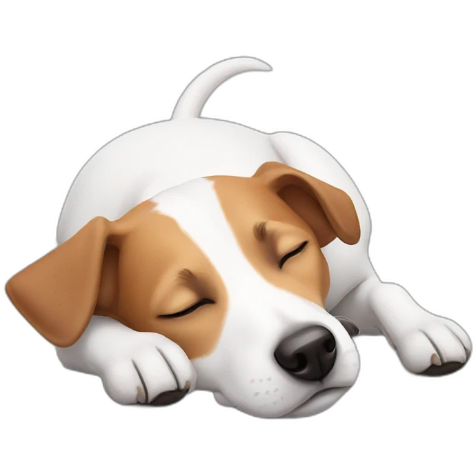 sleeping jack russell emoji