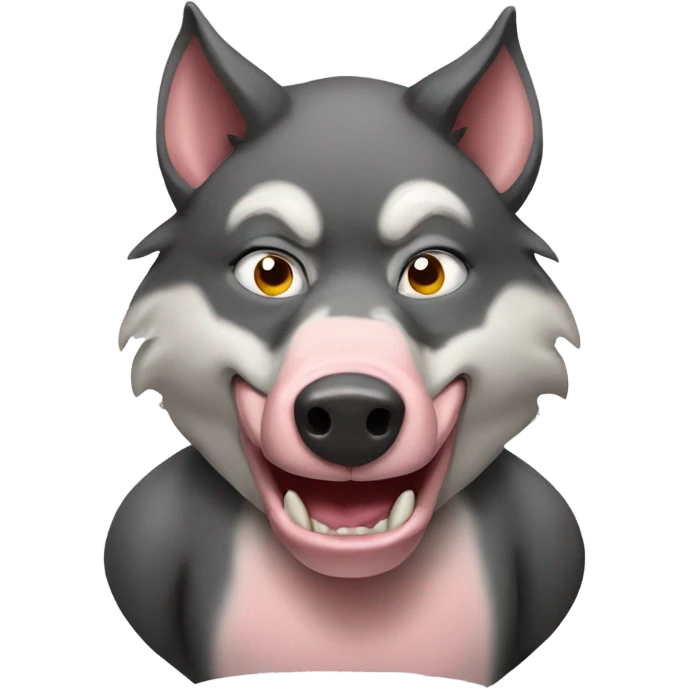 Wolf and pig  emoji