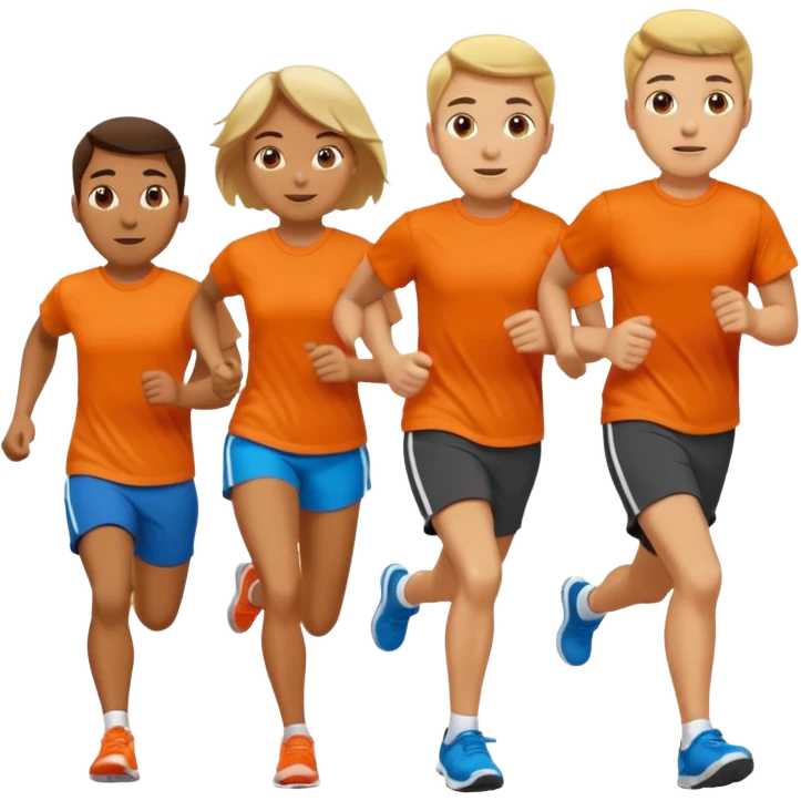 charity run with orange tshirt emoji