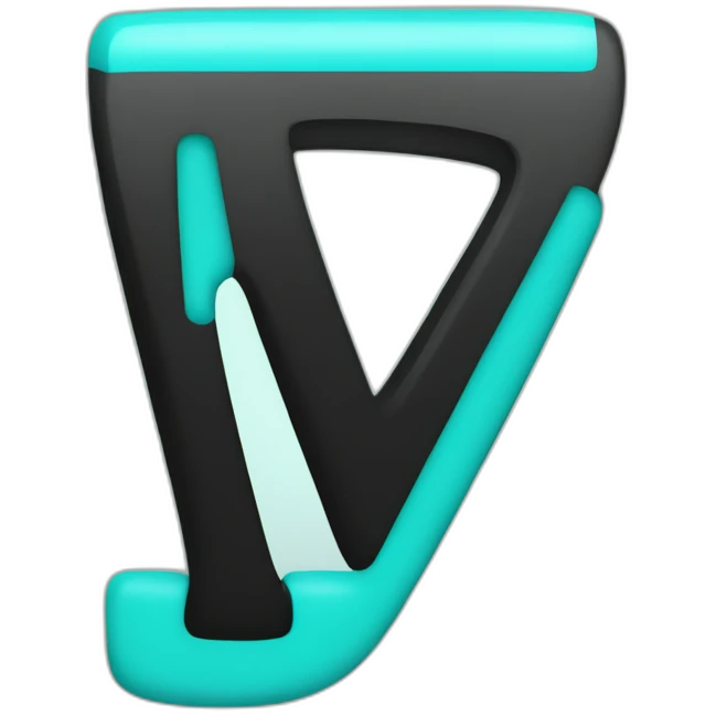 black lowercase letter t with a turquose cursor bar behind it emoji