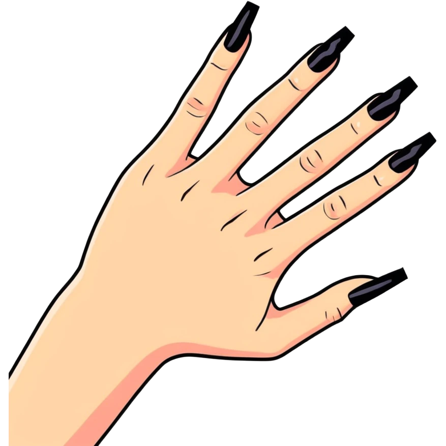 Baddie with long nailsss emoji