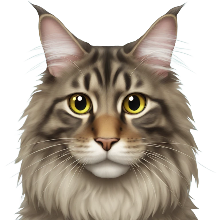 Maine Coon with a fly on his nose emoji
