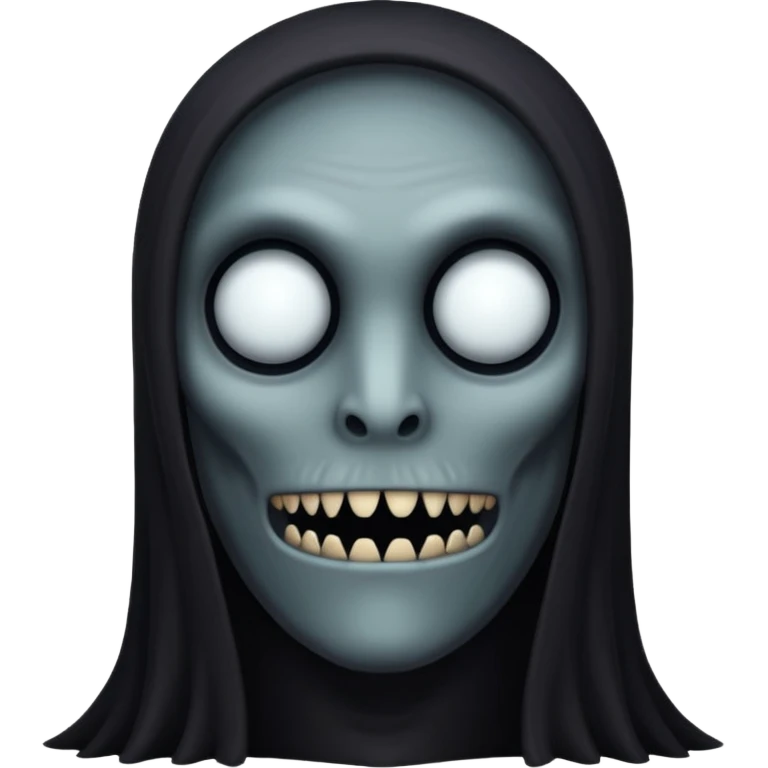 creepy monster black long head faceless no mouth no eyes  emoji