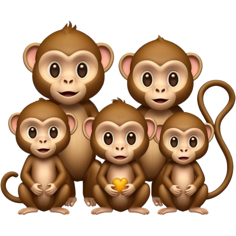 monkey family emoji