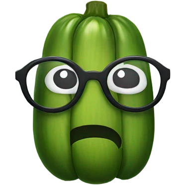 Pickle with glasses emoji