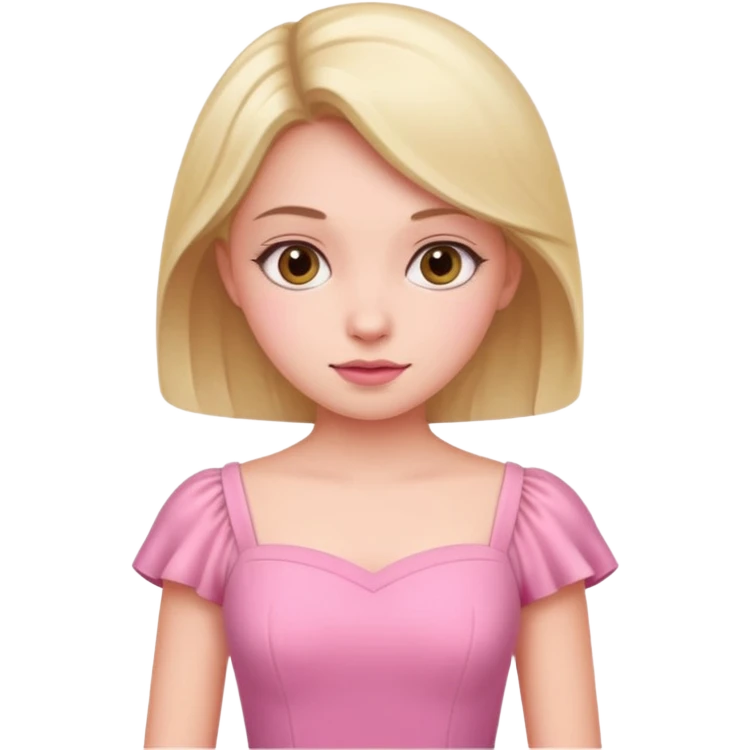 A girl in the pink dress emoji