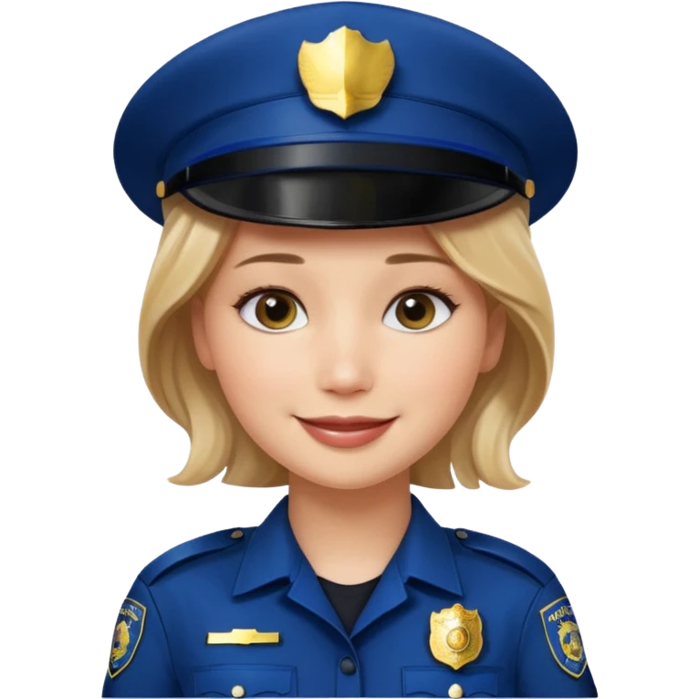 Jennifer Lawrence, in a police uniform emoji