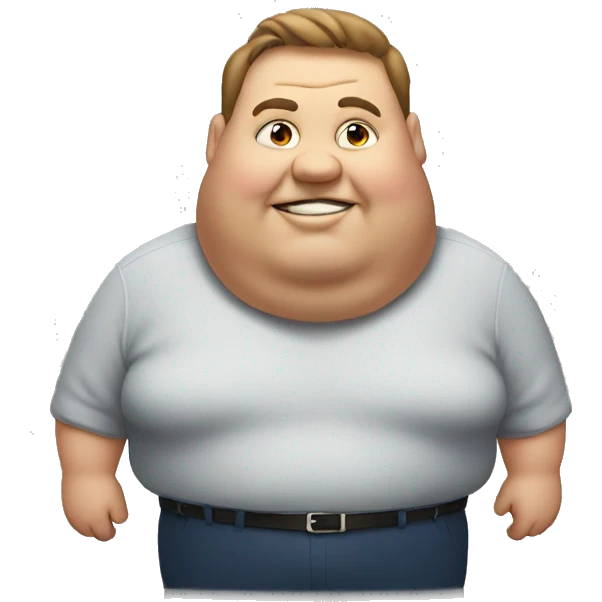 Fat guy  emoji