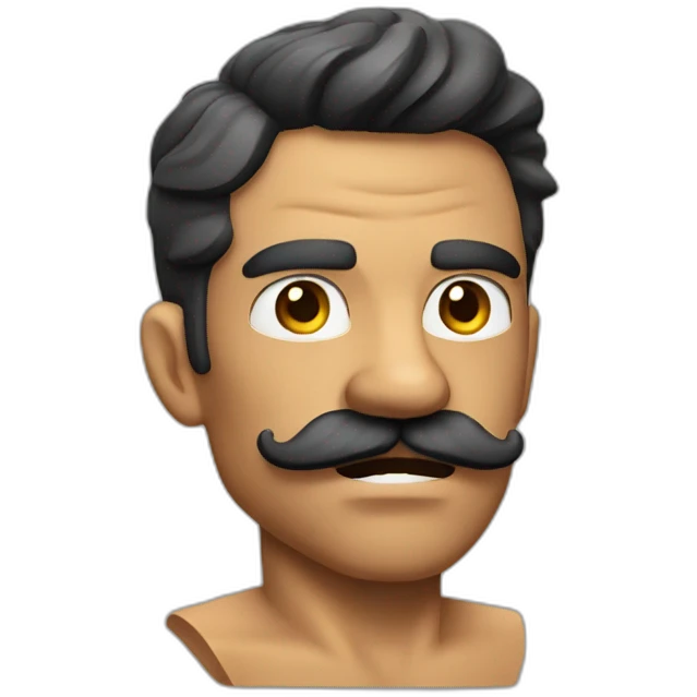 Muscle mustache expressive Cuban man emoji