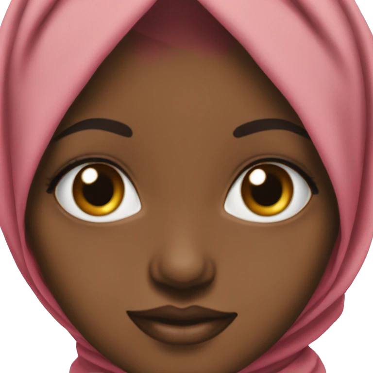 Photorealistic African Hijabi eyeroll emoji