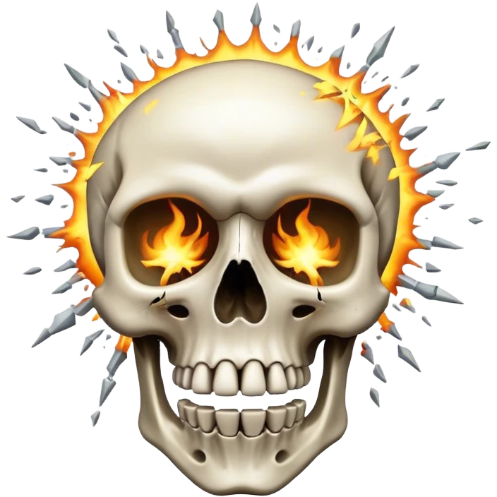 Skeleton head + explode head emoji